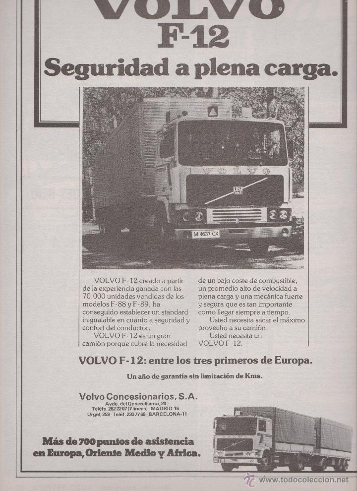 Colecionismo: publicidad camion volovo f-12