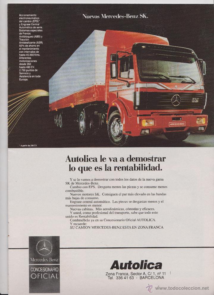 Colecionismo: Publicidad camion Mercedes Benz