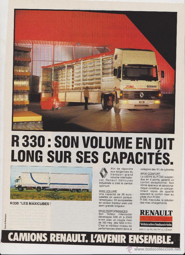 Colecionismo: publicidad de camion renault rvi