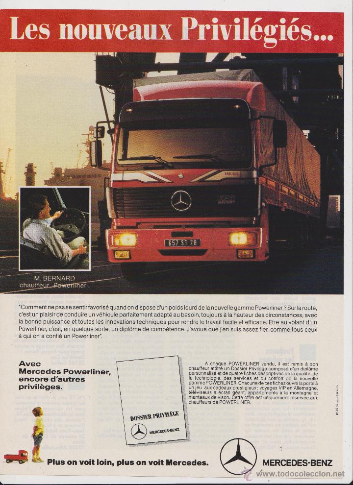 Sammelleidenschaft Papier: Publicidad camion Mercedes Benz