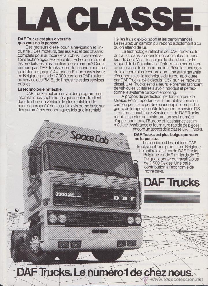Colecionismo: publicidad camion daf 3300