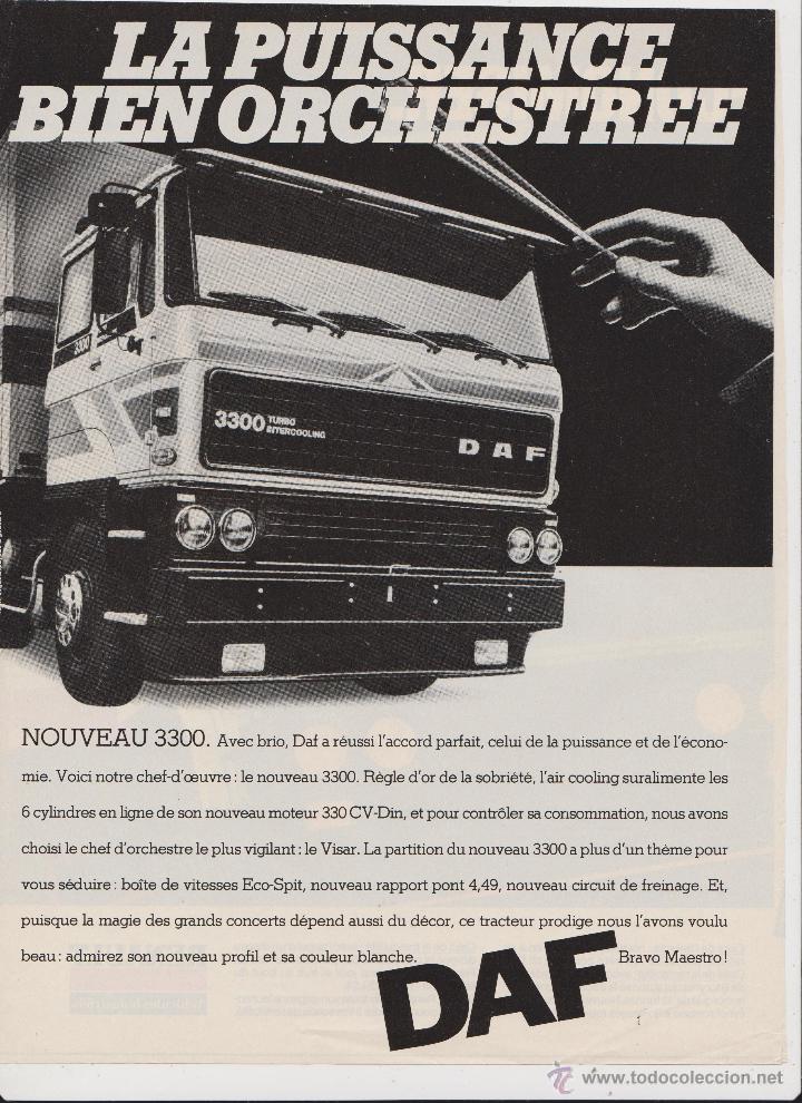 Colecionismo: publicidad camion DAF 3300