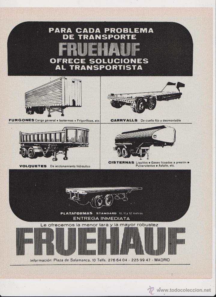 Colecionismo: publicidad remolquespara camion fruehauf de 1966