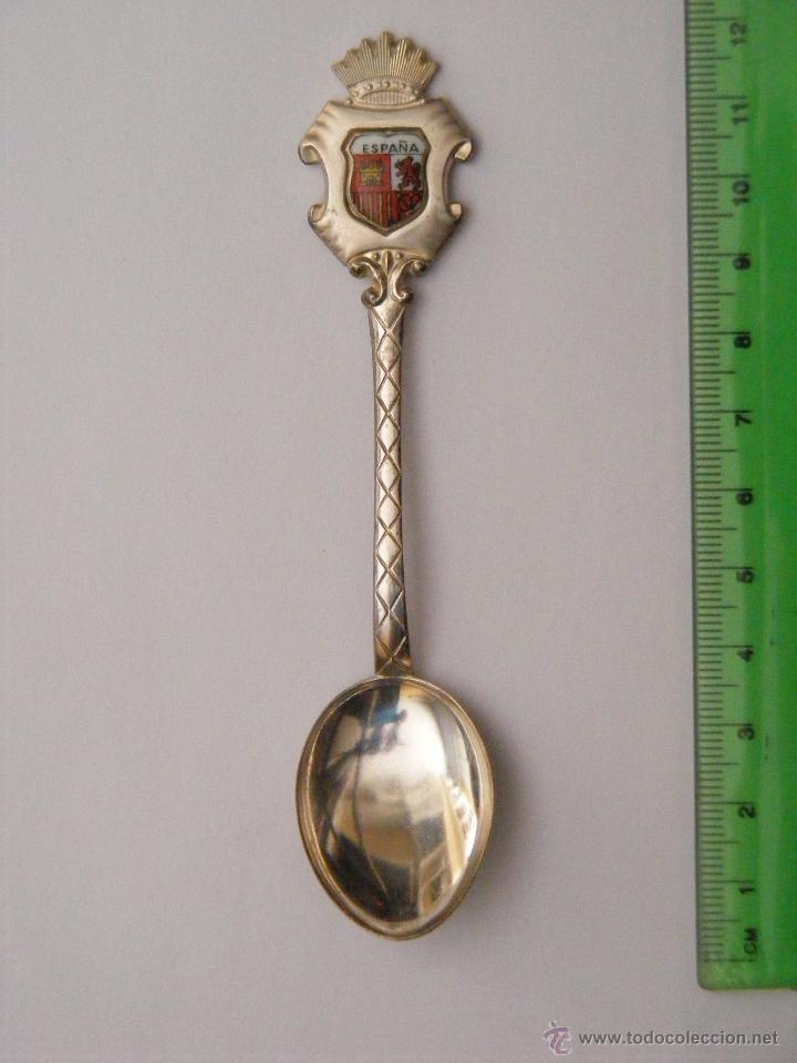 Coleccionismo: Cucharilla de plata 925 mil&eacute;simas escudo de ESPA&Ntilde;A