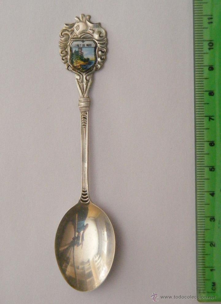 Coleccionismo: Cucharilla de plata 925 mil&eacute;simas escudo de LLORET DE MAR