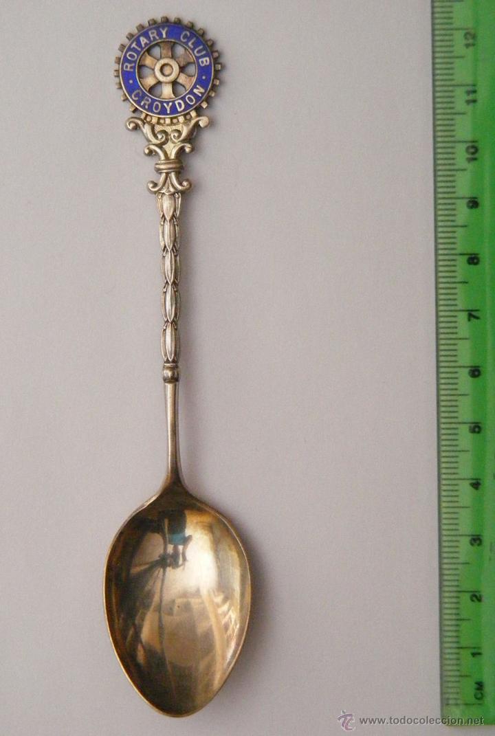 Coleccionismo: Cucharilla de plata 925 mil&eacute;simas ROTARY CLUB CROYDON