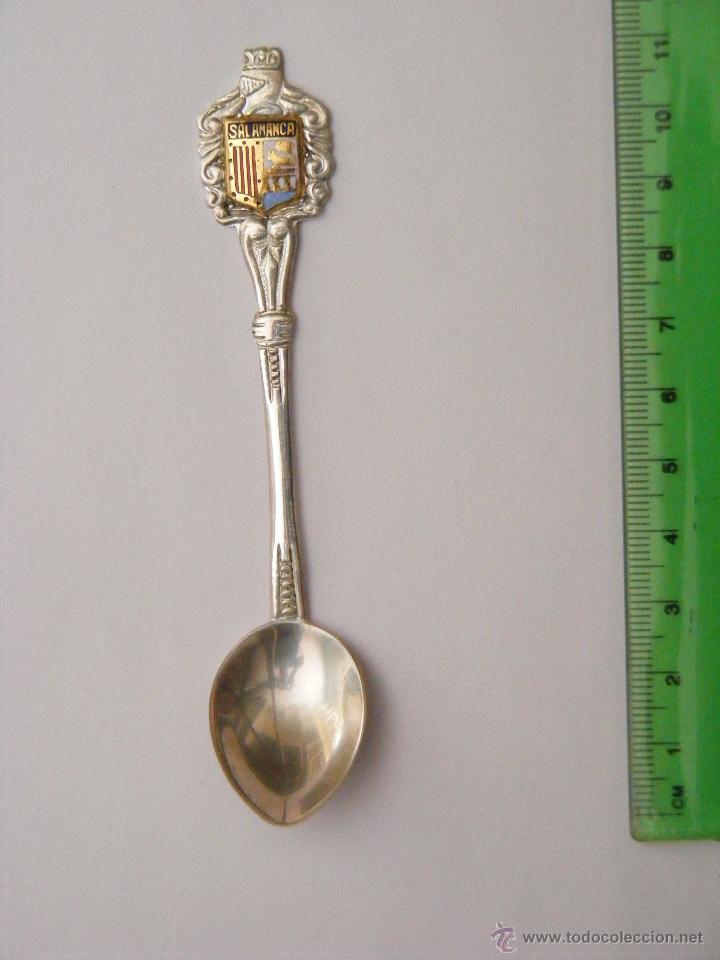 Coleccionismo: Cucharilla de plata 925 mil&eacute;simas escudo de SALAMANCA