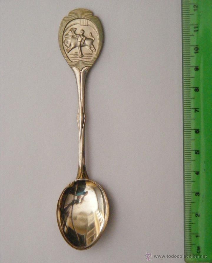 Coleccionismo: Cucharilla de plata 925 mil&eacute;simas TAUROMAQUIA