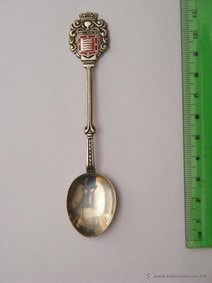Coleccionismo: Cucharilla de plata 925 mil&eacute;simas escudo de VALLADOLID