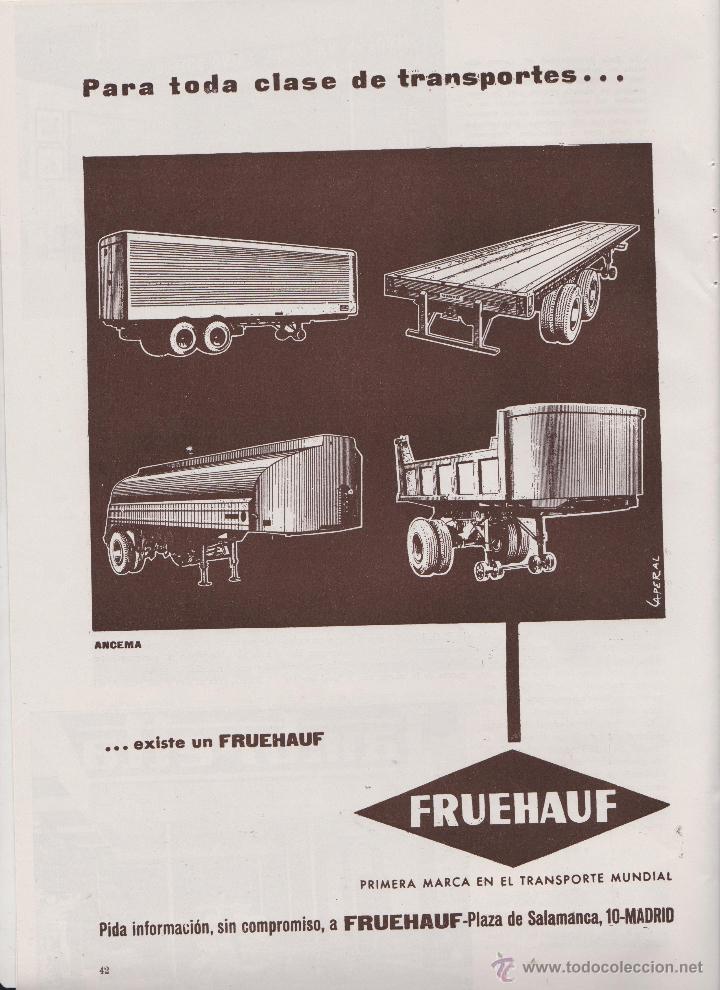 Colecionismo: publicidad remolques para camion fruehauf de 1962
