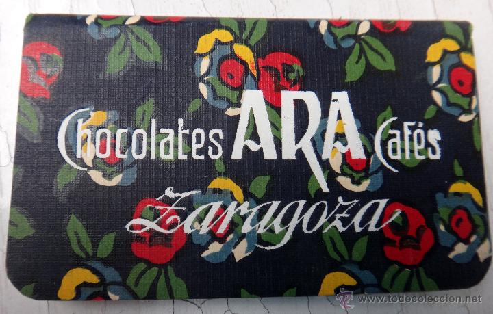 Coleccionismo: ANTIGUO ESPEJITO Y ALFILETERO , PUBLICIDAD CHOCOLATES CAFES ARA , ZARAGOZA , ORIGINAL