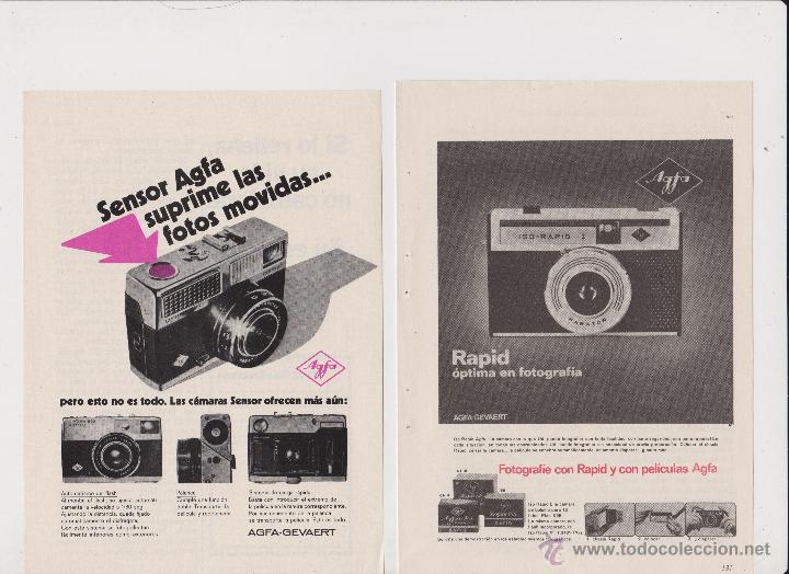 Colecionismo: 2 anuncios publicidad camara fotos  de agfa