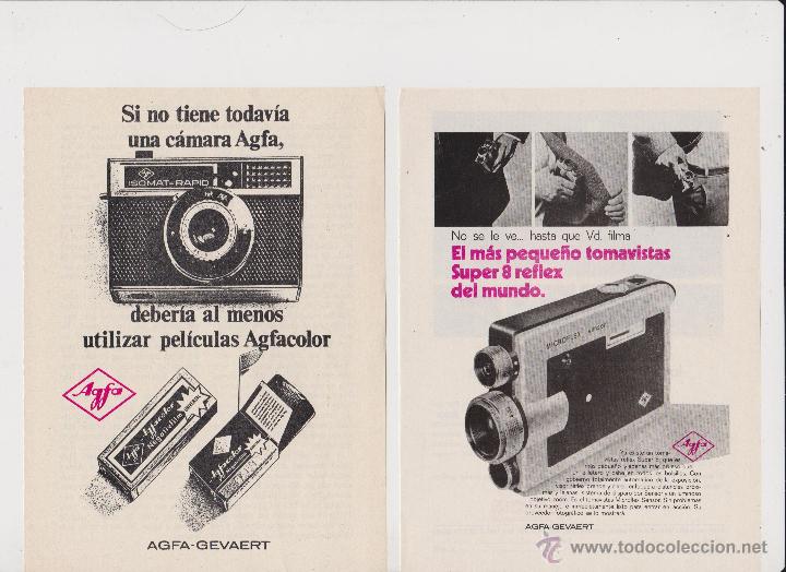 Colecionismo: 2 anuncios publicidad camara fotos y videocamara / tomavistas de agfa