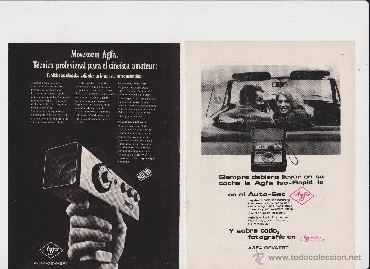 Colecionismo: 2 anuncios publicidad camara fotos y videocamara / tomavistas de agfa
