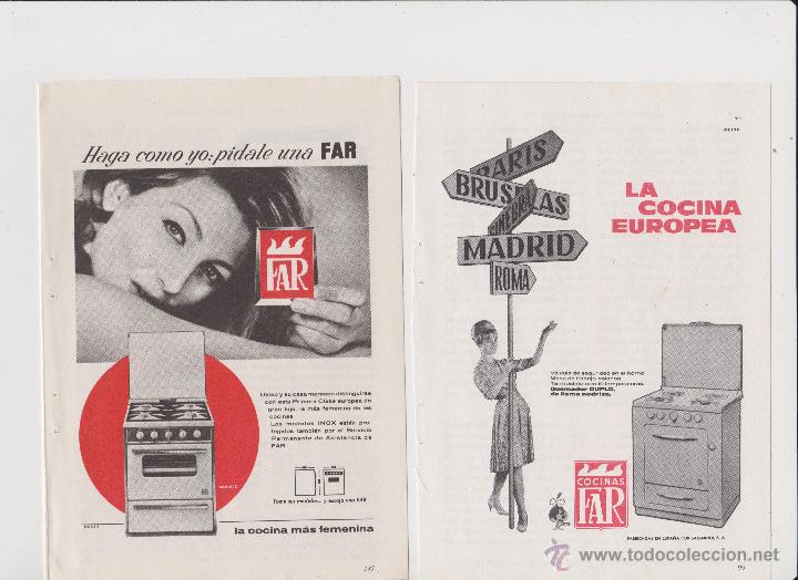 Collezionismo: 2 anuncios publicidad cocinas far