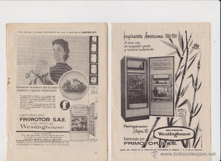 Collezionismo: 2 anuncios publicidad neveras refrigeradores frimotor / westinghouse