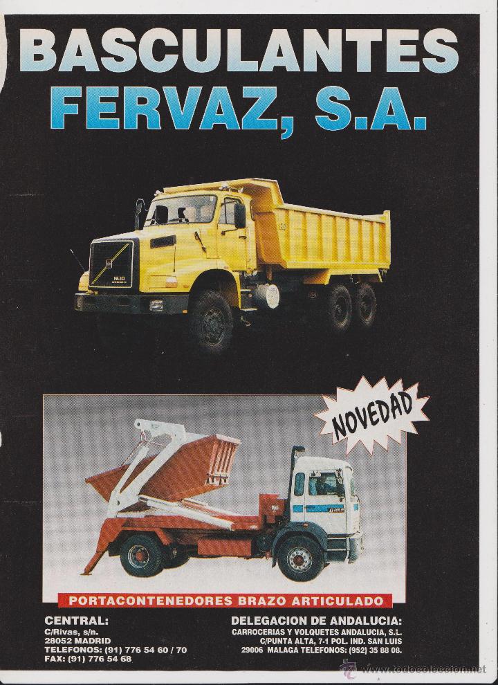 Collezionismo: publicidad basculantes fervaz camion de 1990