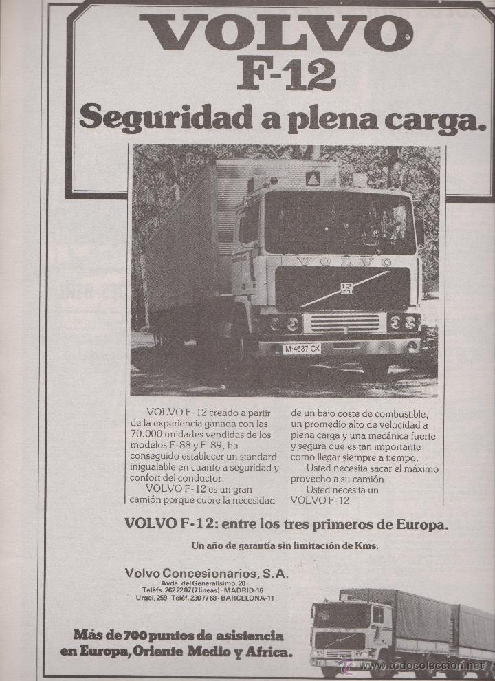 Collezionismo: publicidad camion volvo f-12 de 1980