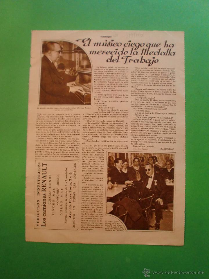 Coleccionismo: MEDALLA DEL TRABAJO PARA EL MUSICO CIEGO LOPEZ DEVESA - RENAULT - 28/3/1931