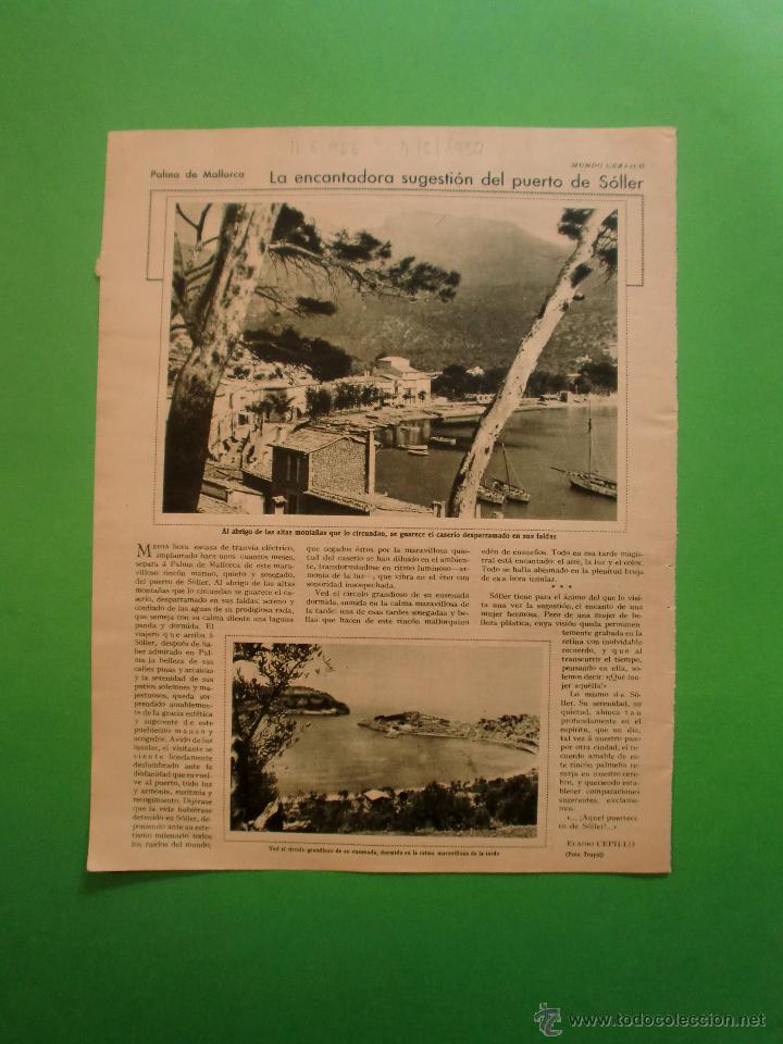 Collezionismo: LA ENCANTADORA SUGESTION DEL PUERTO DE SOLLER - CHIQUILIN ARTIACH - 7/5/1930