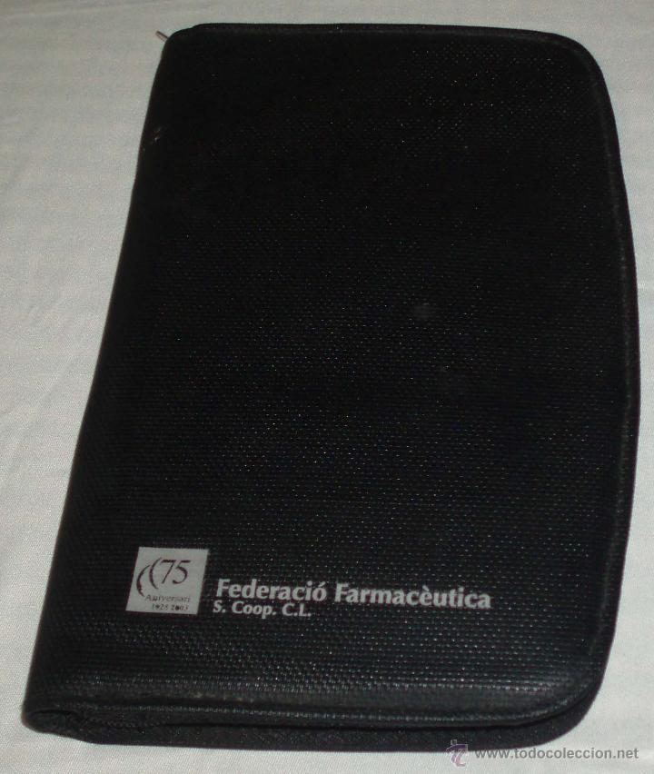 Colecionismo: carpeta estuche portadocumentos federacion farmaceutica+calculadora y boligrafo nueva