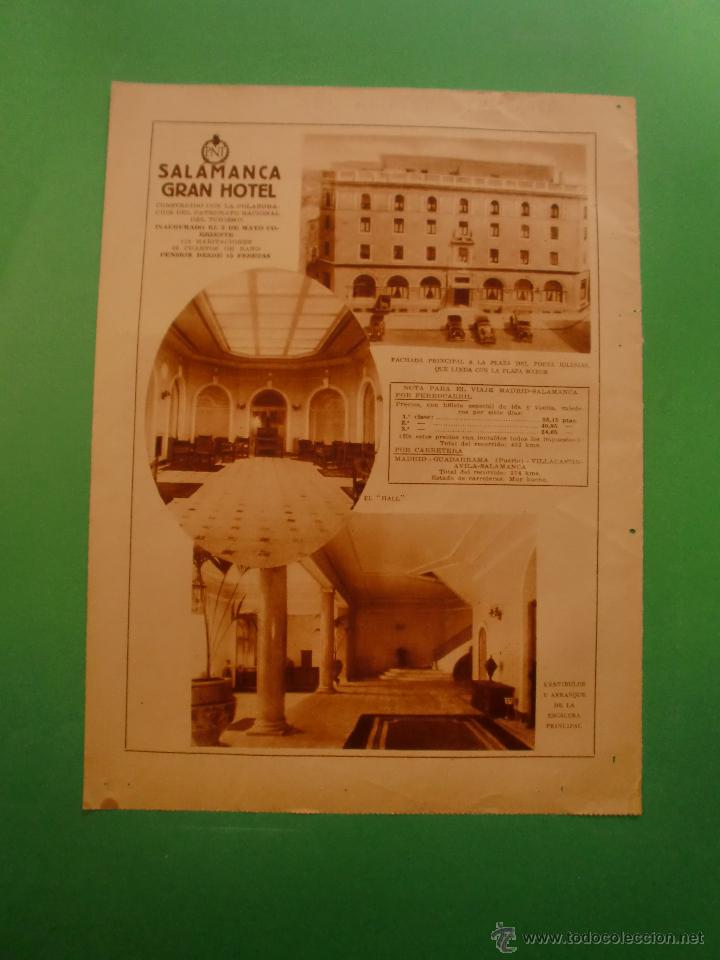 Coleccionismo: PARADOR NACIONAL DE TURISMO SALMANCA GRAN HOTEL - 24/5/1930