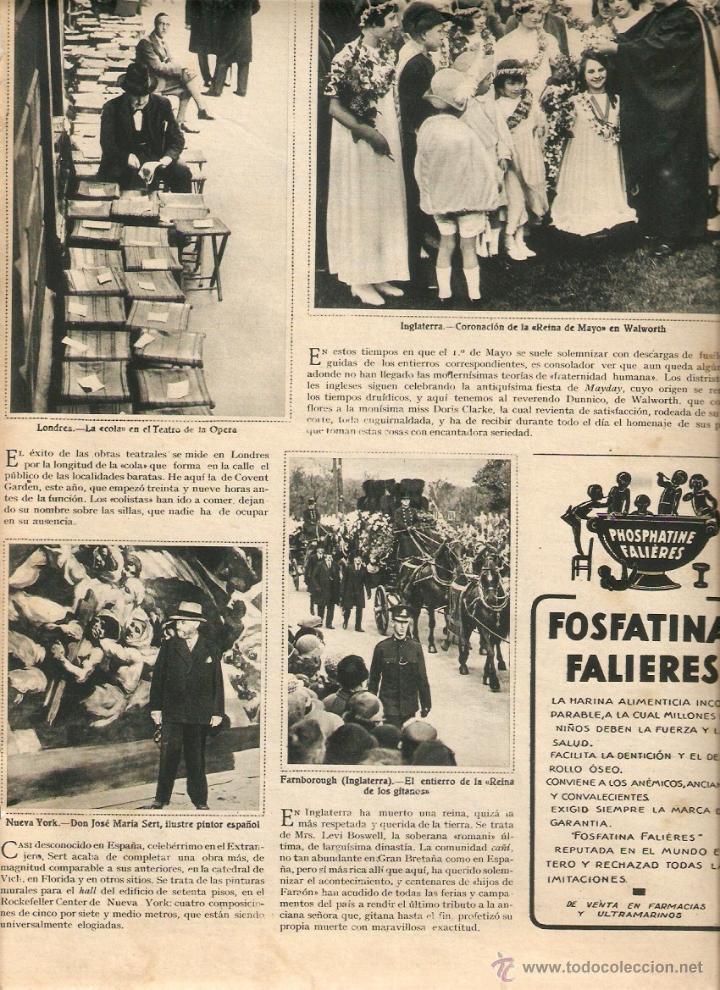 Coleccionismo: A&Ntilde;OS 30 RECORTE PRENSA PINTURA JOSE MARIA SERT EN NUEVA YORK PINTURA MURAL ROCKEFELLER CENTER PINTOR