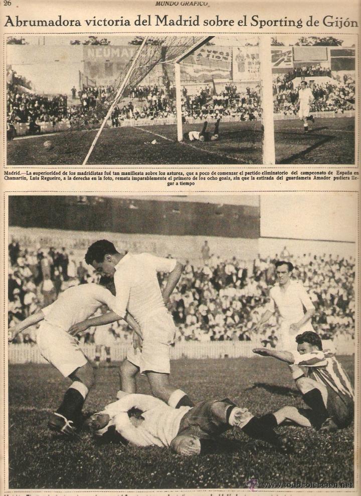 Coleccionismo: A&Ntilde;O 1933 RECORTE PRENSA DEPORTES FUTBOL MADRID SPORTING DE GIJON CHAMARTIN MISS RUSIA MISS EUROPA