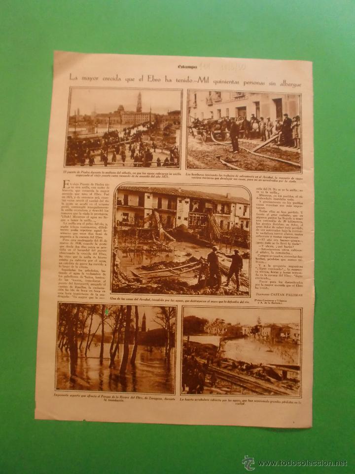 Collecting paper: LA MAYOR CRECIDA DEL EBRO 1,500 PERSONAS SIN ALBERGUE - 18/3/1930