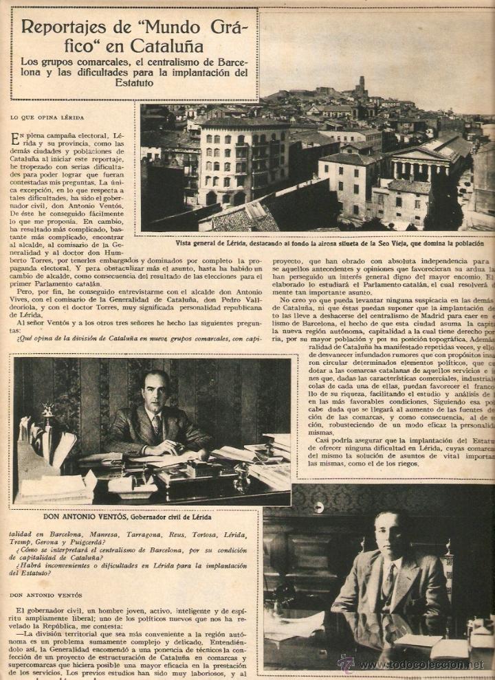 Collezionismo: A&Ntilde;OS 30 LLEIDA LERIDA CENTRALISMO DIFICULTAD IMPLANTACION ESTATUT VALLDEORIOLA VENTOS VIVES TORRES