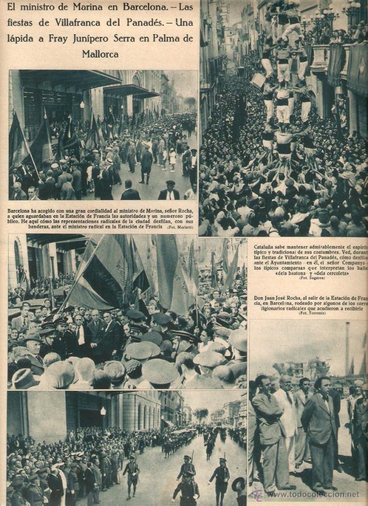Coleccionismo: A&Ntilde;OS 30 VILAFRANCA DEL PENEDES CASTELLERS COMPANYS MALLORCA FRAY JUNIPERO ENTIERRO JOAQUIN DE GRADO