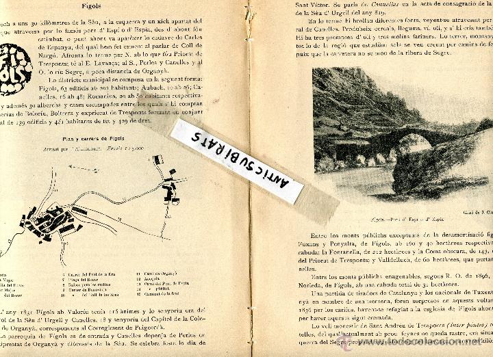 Coleccionismo: ANY 1913 SEGELL MUNICIPAL MAPA FOTO DE FIGOLS ALINYA D' ORGANYA PONT D' ESPI D' ESPIA I FORNOLS