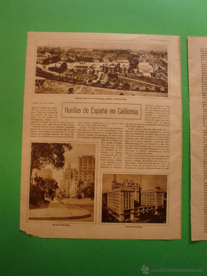 Collecting paper: HUELLAS DE ESPA&Ntilde;A EN CALIFORNIA ESCUELA SUPERIOR DE SAN DIEGO - 29/1/1930