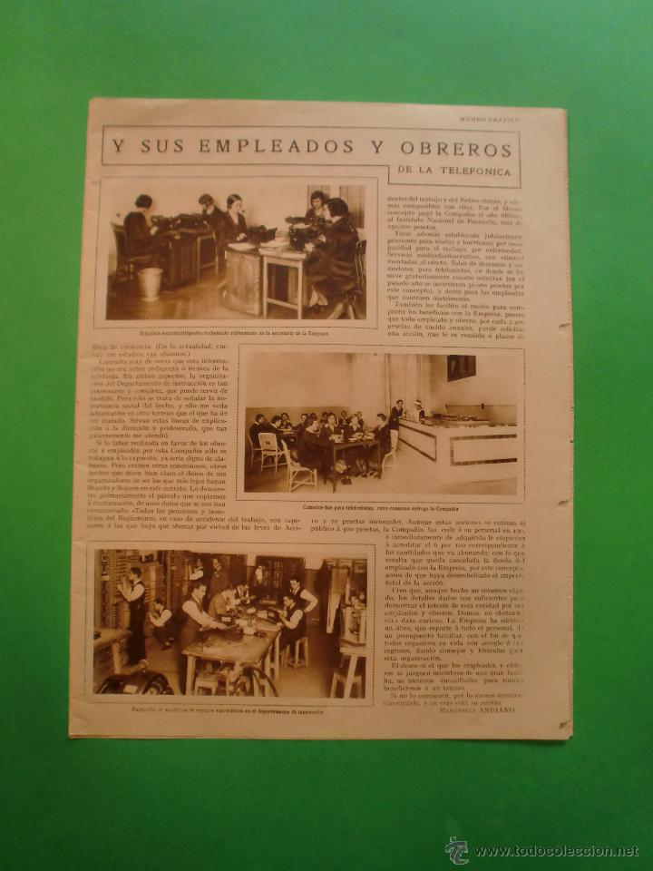 Coleccionismo: LABOR SOCIAL DE LA TELEFONICA - 27/2/1929 - Foto 2