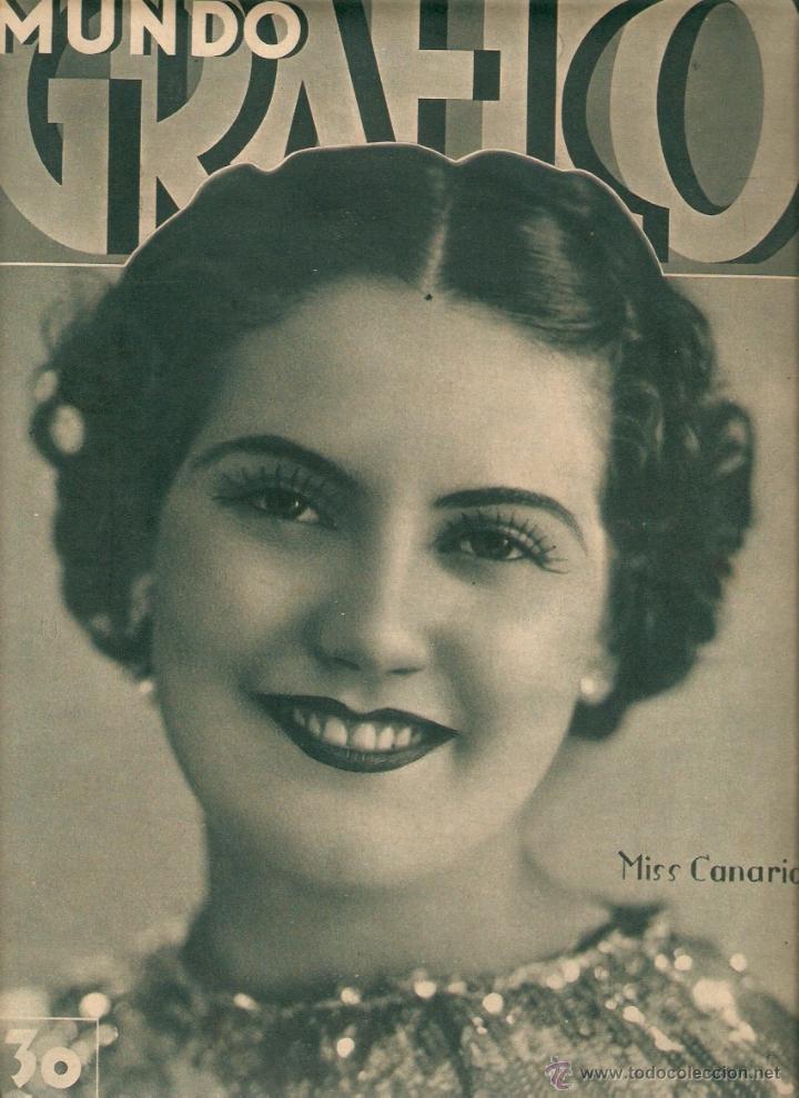 Collezionismo: A&Ntilde;O 1935 RECORTE PRENSA FOTOGRAFIA ALICIA NAVARRO CAMBRONERO MISS CANARIAS 1935