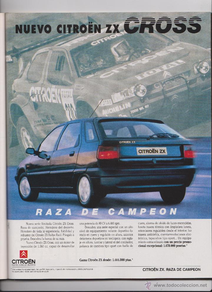 Collecting paper: publicidad automovil citroen zx 16 valvulas cross