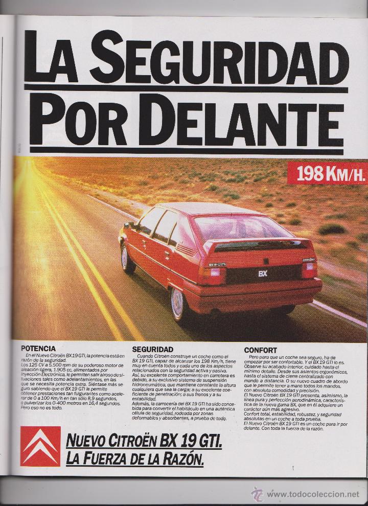 Collecting paper: Publicidad Automovil citroen bx gti