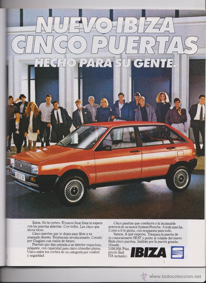 Collecting paper: publicidad automovil seat Ibiza