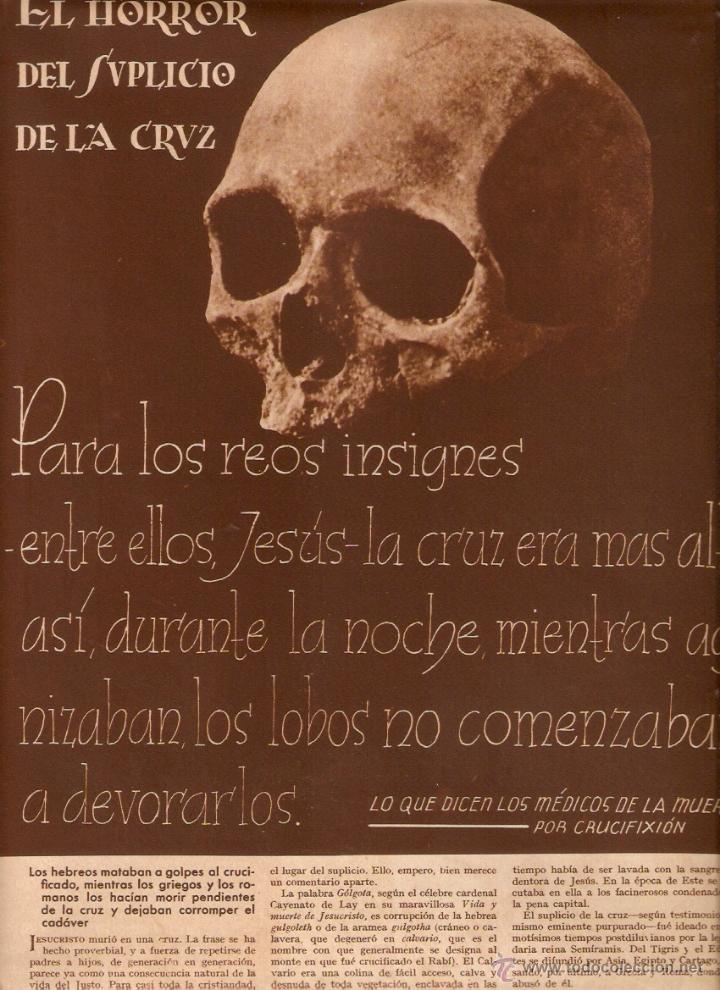 Coleccionismo: A&Ntilde;OS 30 RECORTE PRENSA CRUCIFICCION DE JESUS MUERTE EN LA CRUZ ESCULTURA MACHO QUINTIN DE LA TORRE