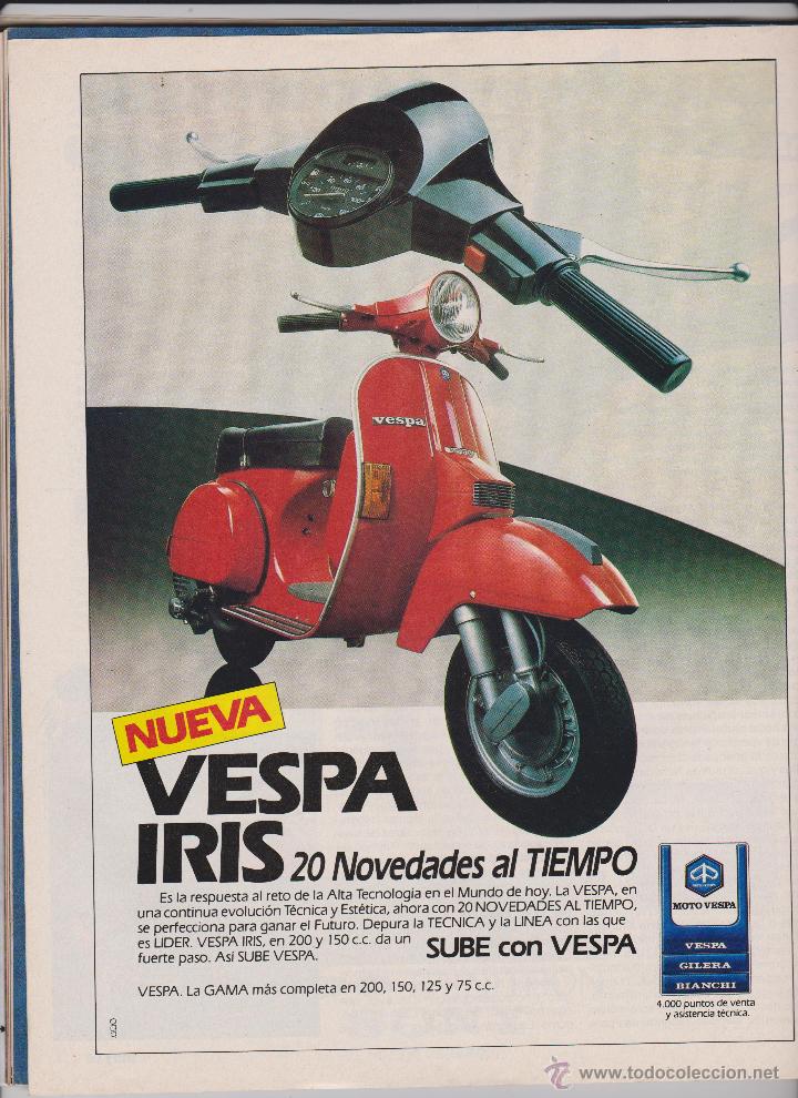 Collecting paper: publicidad moto Vespa iris de 1985