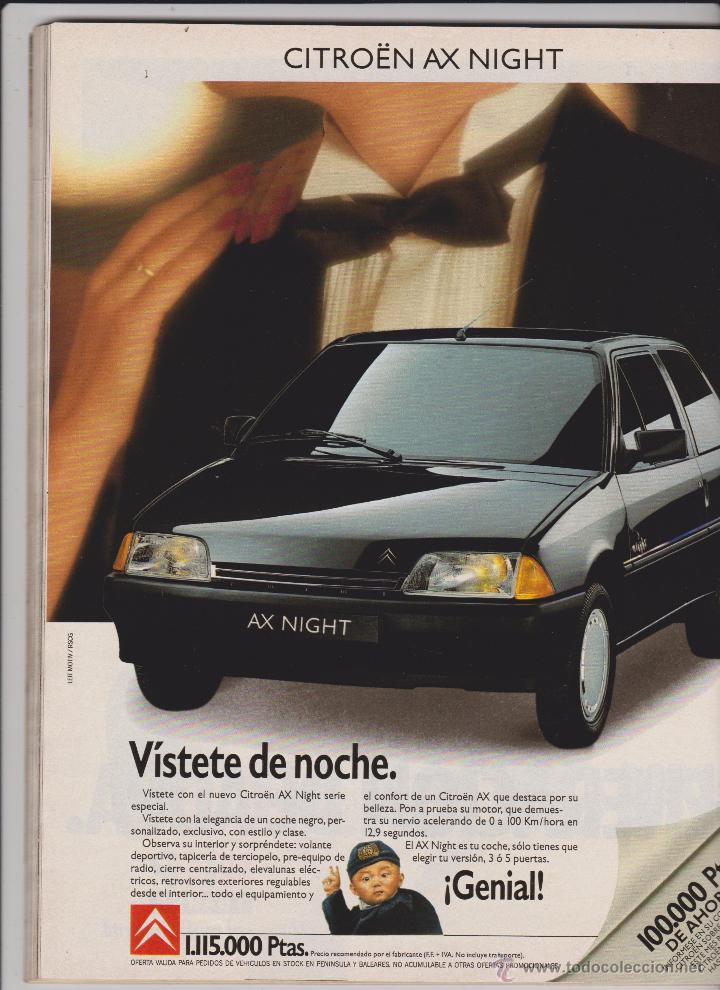 Collecting paper: publicidad automovil citroen ax night
