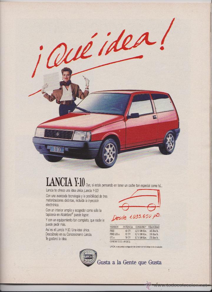 Collecting paper: publicidad automovil lancia y-10