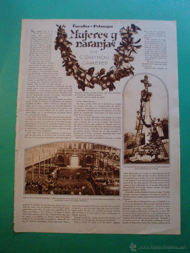 Collecting paper: MUJERES Y NARANJAS - 14/1/1930