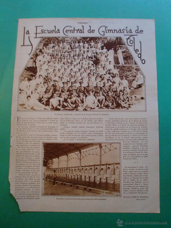 Collezionismo: LA ESCUELA CENTRAL DE GIMNASIA DE TOLEDO - 14/1/1930