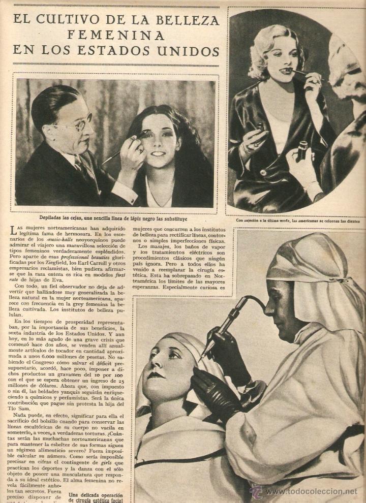 Sammelleidenschaft Papier: A&Ntilde;OS 30 RECORTE PRENSA BELLEZA MUJER ESTETICA DEPILACION CEJAS CIRUGIA ESTETICA PESTA&Ntilde;AS POSTIZAS