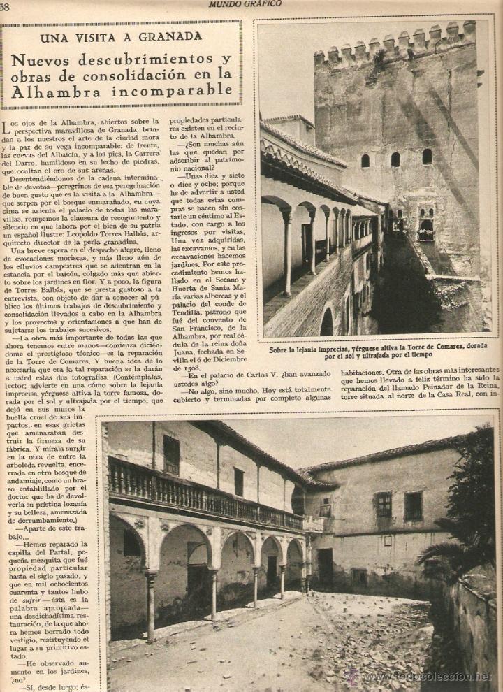 Collectionnisme: A&Ntilde;O 1933 GRANADA ALHAMBRA CASA DEL CHAPIZ MISS GALICIA ANAQUI&Ntilde;OS DE TERRA CORO EMILIA DOCET