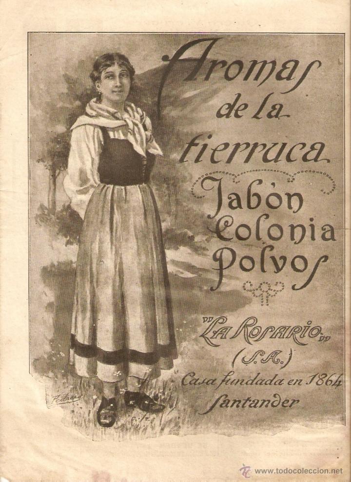 Collecting paper: A&Ntilde;O 1918 RECORTE PRENSA PUBLICIDAD AROMAS DE LA TIERRUCA JABON COLONIA POLVOS LA ROSARIO SANTANDER