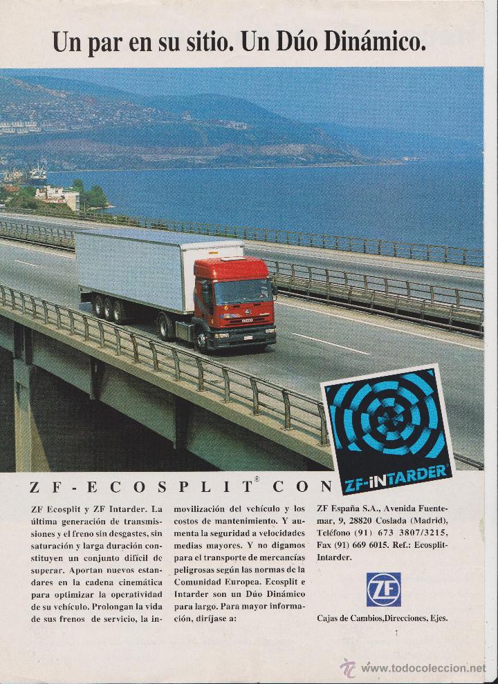 Collezionismo: publicidad camion caja cambios zf - ecosplit con  iveco pegaso