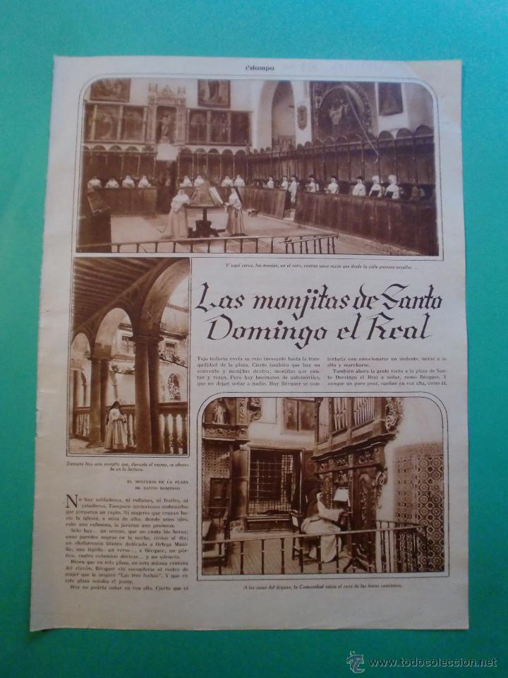 Coleccionismo: LAS MONJITAS DE SANTO DOMINGO EL REAL - 19/8/1930