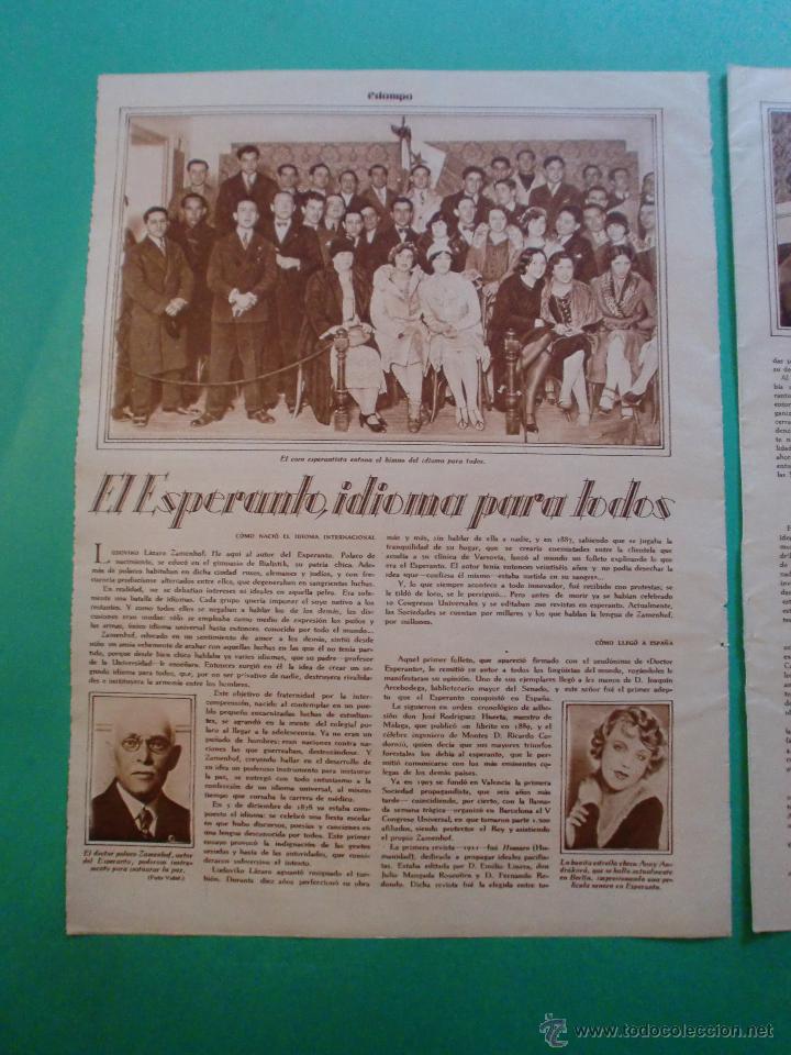 Sammelleidenschaft Papier: EL ESPERANTO  IDIOMA PARA TODOS - 25/2/1930